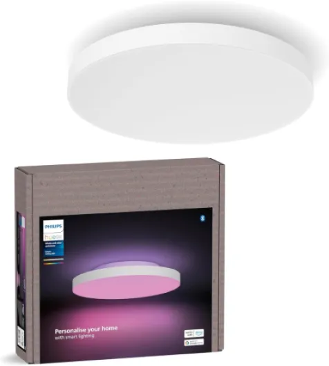 Datura Smart Ceiling Panel (Small Round 2.49in x 15.12in) White & Color Light, Bluetooth Compatible, Voice Control with Alexa, Apple Home & Google Assistant†?