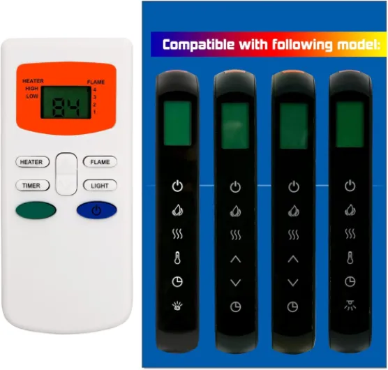 Replacement Remote Control for HHT Simplifire Electric Fireplace Heater REMOTE-INS30 SF-INS30 SF-INS30-BK