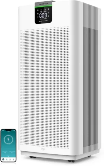 Air Purifiers for Home Office 4575 ft², APP & Alexa, Ture HEPA 13 Activated Carbon Air Filter, Air Cleaner for Large Room Remove 99.97% Dust Pollen Smoke Pet Dander Allergies Mold Odors VOCs JF999