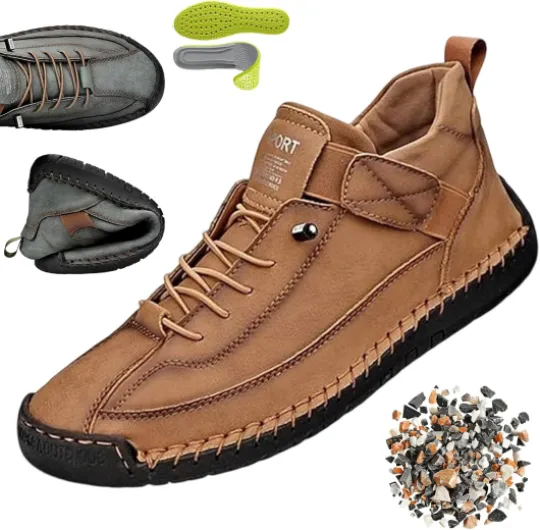 Comfortable Orthopedic Sneakers, Slip-On Sports Trainers Arch Support Women's Handmade Orthopedic Comfy Shoes Brown 7