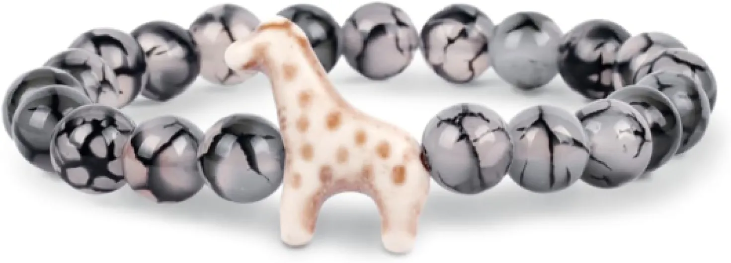 Giraffe Tracking Bracelet, Elastic, supports Somali Giraffe Project, one size fits most for Men and Women Keystone