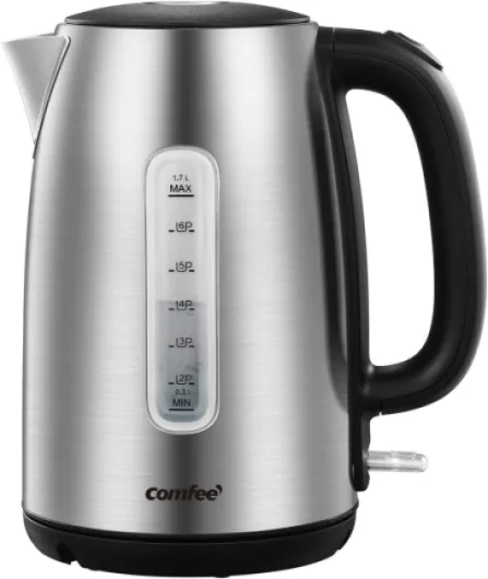 ' Stainless Steel Electric Kettle, 1.7 Liter Tea Kettle Electric & Hot Water Kettle, 1500W Fast Boil with LED Light, Auto Shut-Off and Boil-Dry Protection 1.8 Quarts Stainless Steel