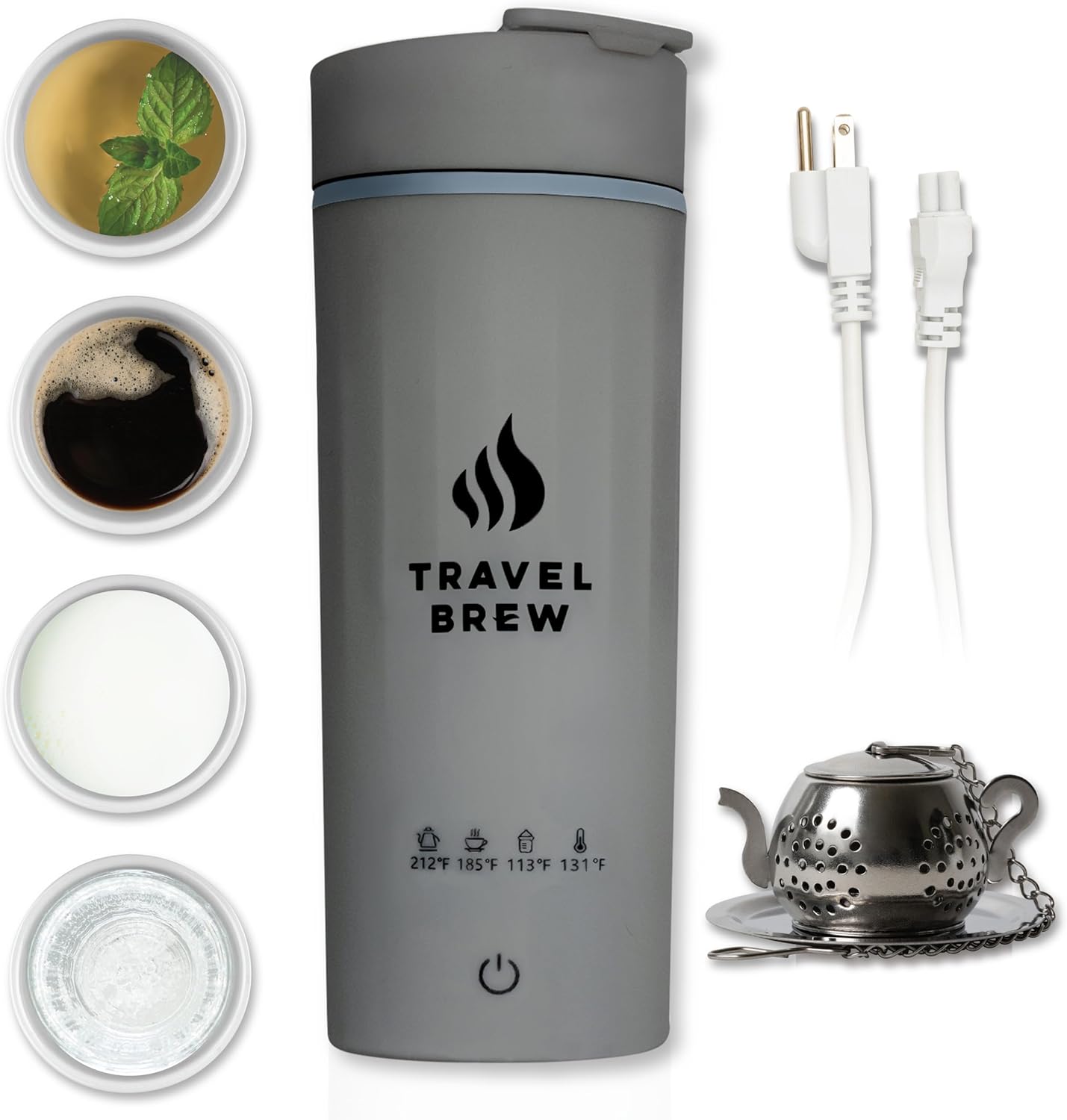 Portable Electric Kettle with Tea Infuser-Mini Electric Kettle with 4 Temperature Settings, and Auto Shut Off & Boil Dry Protection