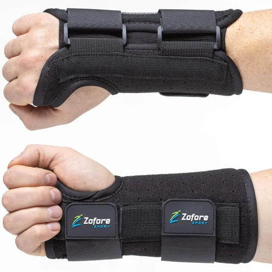 Carpal Tunnel Wrist Brace Support with 2 Straps and Metal Splint Stabilizer - Helps Relieve Tendinitis Arthritis Carpal Tunnel Pain - Reduces Recovery Time for Men Women - Left (S/M) 2 strap brace Left S/M