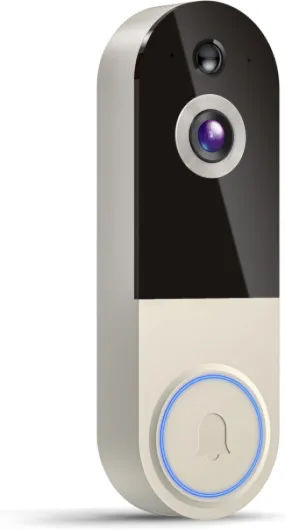 Wireless Video Doorbell Camera, Smart Outdoor Surveillance Cam, Live View, Cloud Storage, AI Human Detection, Instant Alert, Night Vision, Two Way Audio, 2.4G WiFi Only
