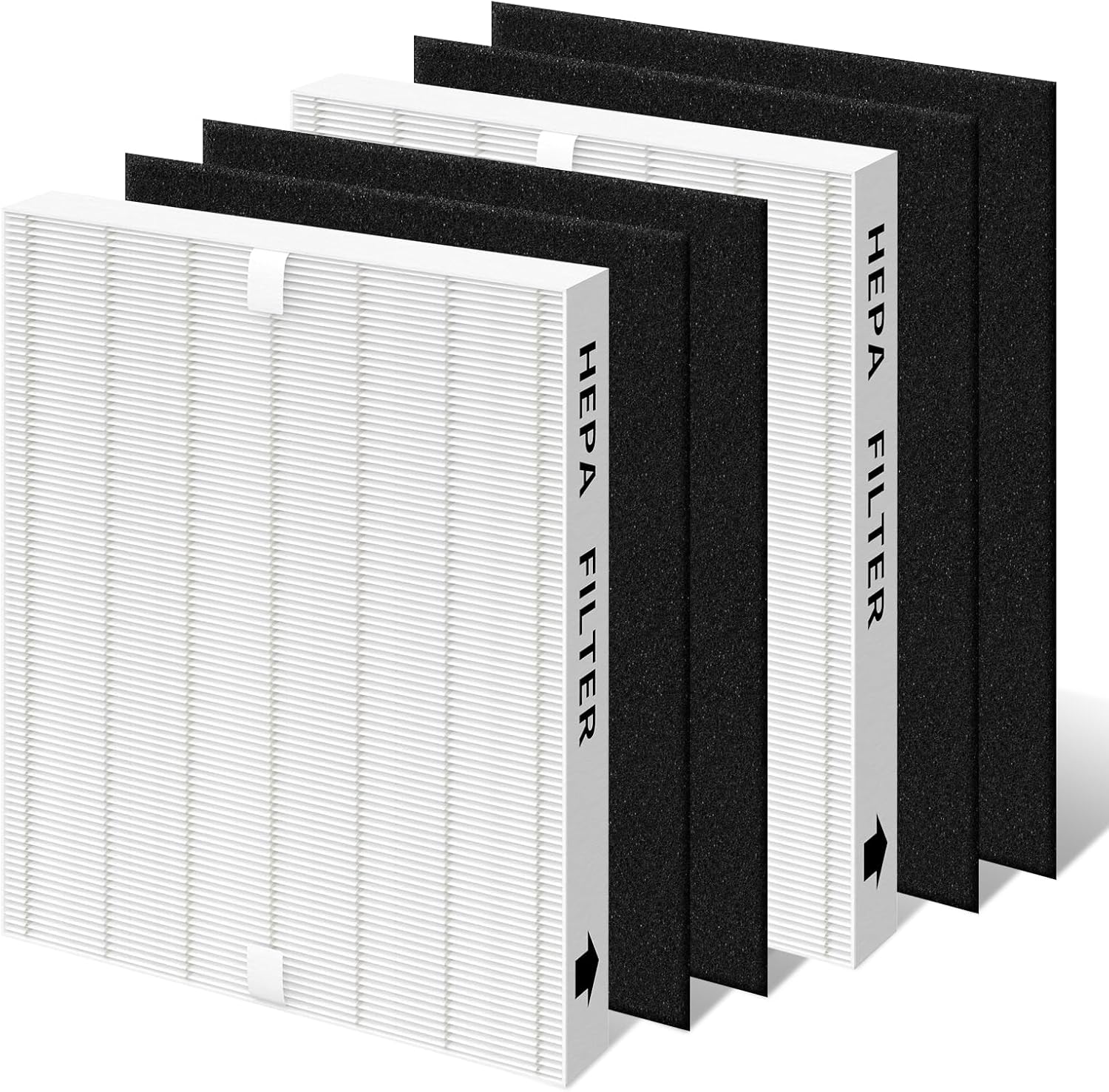 AP-1512HH Air Filter Replacement Set Compatible with Coway Airmega AP-1512HH and Airmega 200M Air Purifi-er, 2 True HEPA Filter and 4 Activated Carbon Pre-Filters, Compared to Part # 3304899 2+4