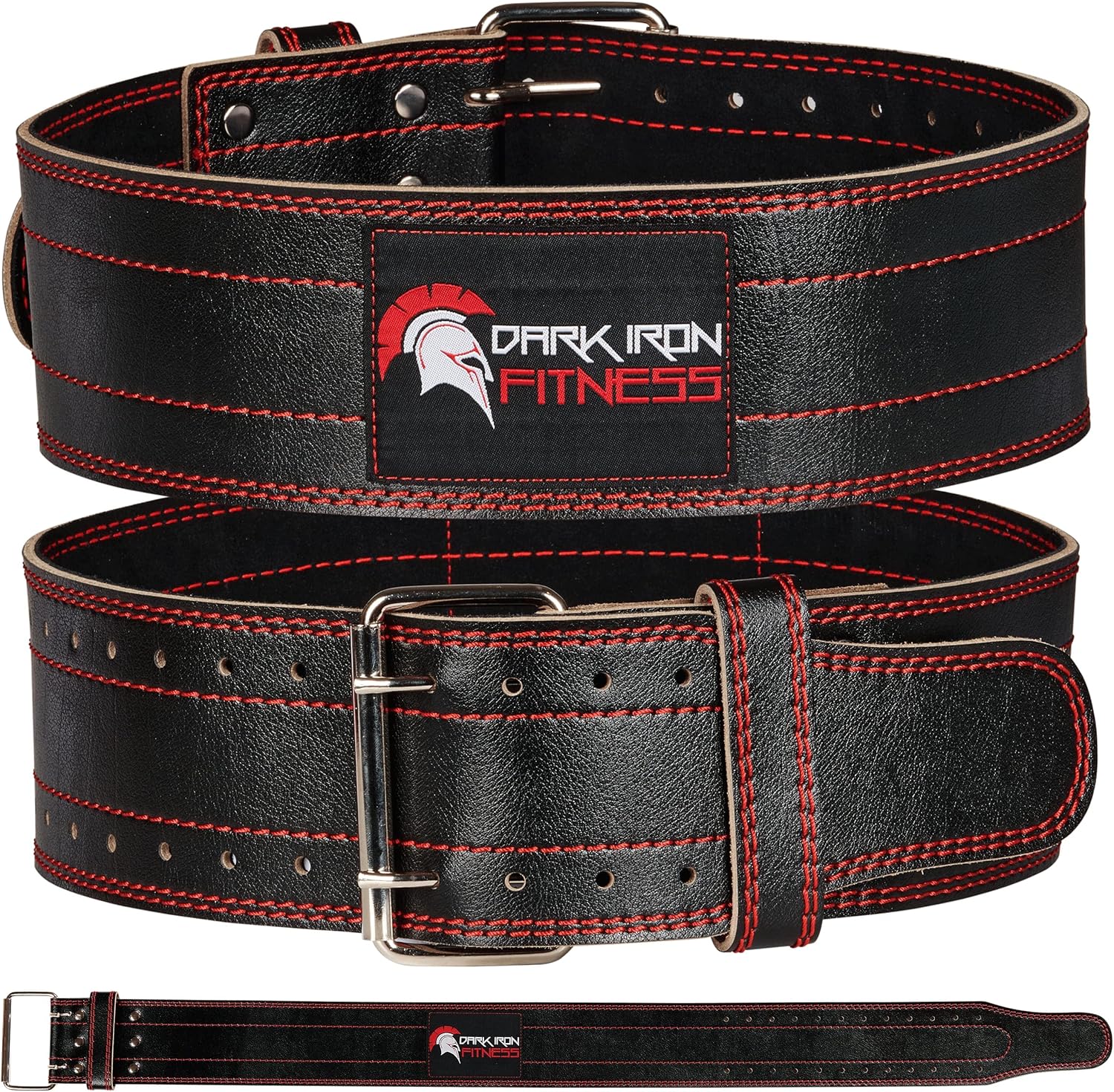 Weight Lifting Belt for Powerlifting Deadlift Training, Premium Leather for Core Support Gym Strength Workout Medium Black