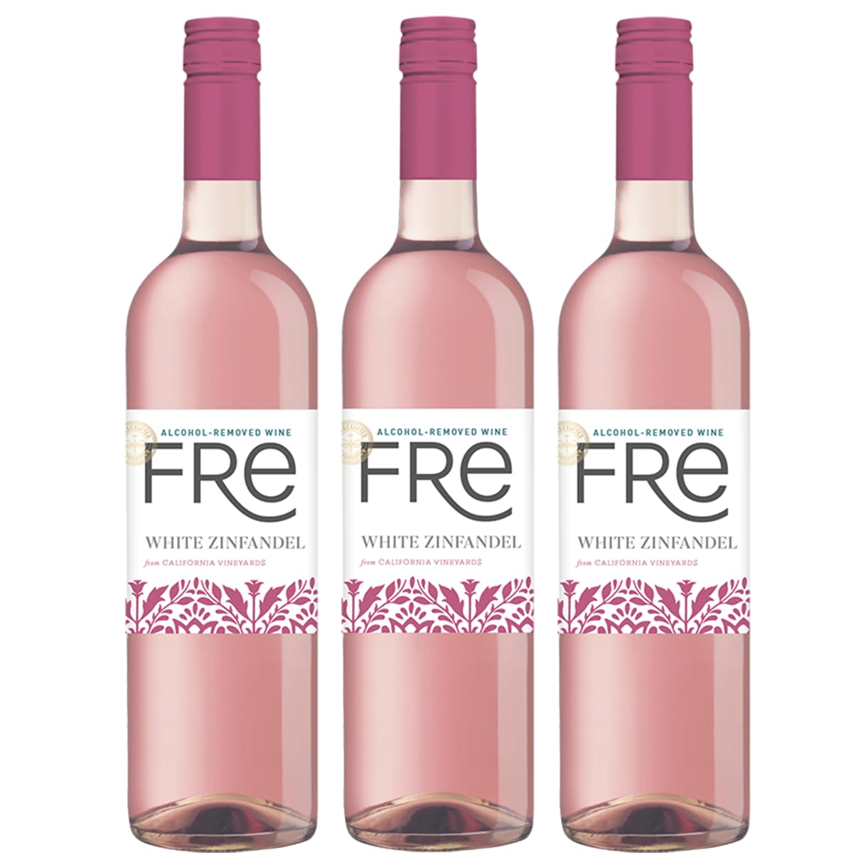 Sutter Home Fre White Zinfandel Non-alcoholic Wine (3 Bottles)