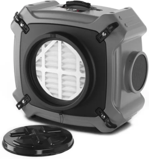 Air Scrubbers, Industrial Commercial Air Scrubber with MERV-10 Filter, HEPA/Activated Carbon Filter for Particle Capture, Stackable Negative Air Cleaner Machine, V3 550 CFM