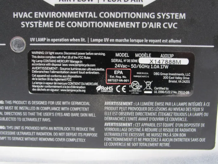 Aerus Air Scrubber Ozone Free