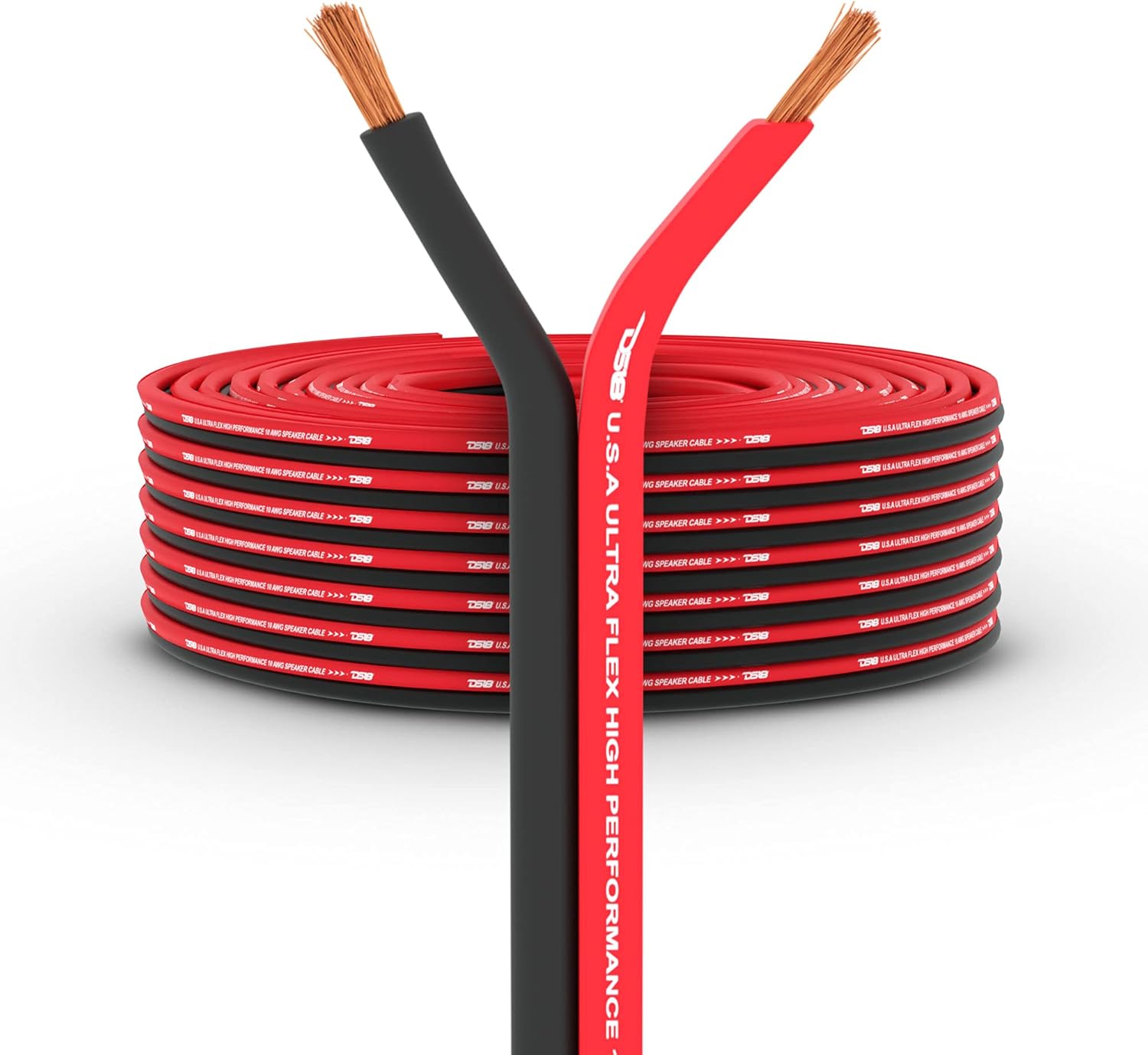 SW-12GA-100RB 12-GA Ultra Flex Speaker Wire Red and Black 100FT - Speaker Cable for Audio Applications