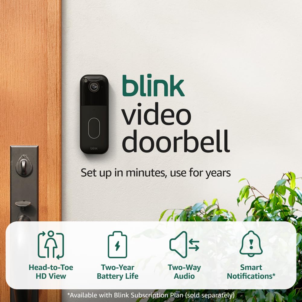 Video Doorbell (newest model) – Head-to-toe HD view, two-year battery life, and simple setup - Required Sync Module not included – Add-On (Black) Black Add-On (Doorbell Only) Doorbell