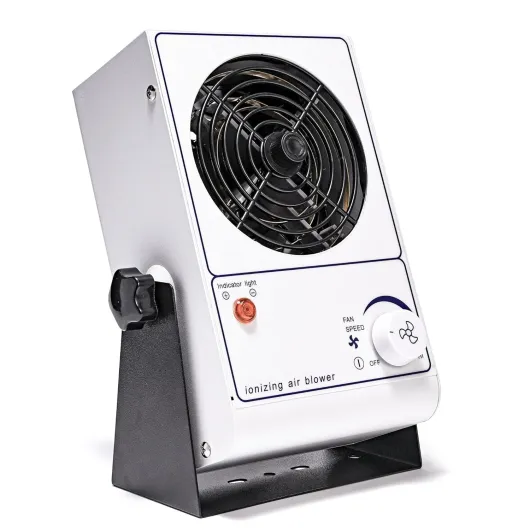 Ionizing Air Blower Fan Ion Anti-Static Elimination Discharge ESD Blower Fan 110V Ionizer Desktop Fan Eliminator