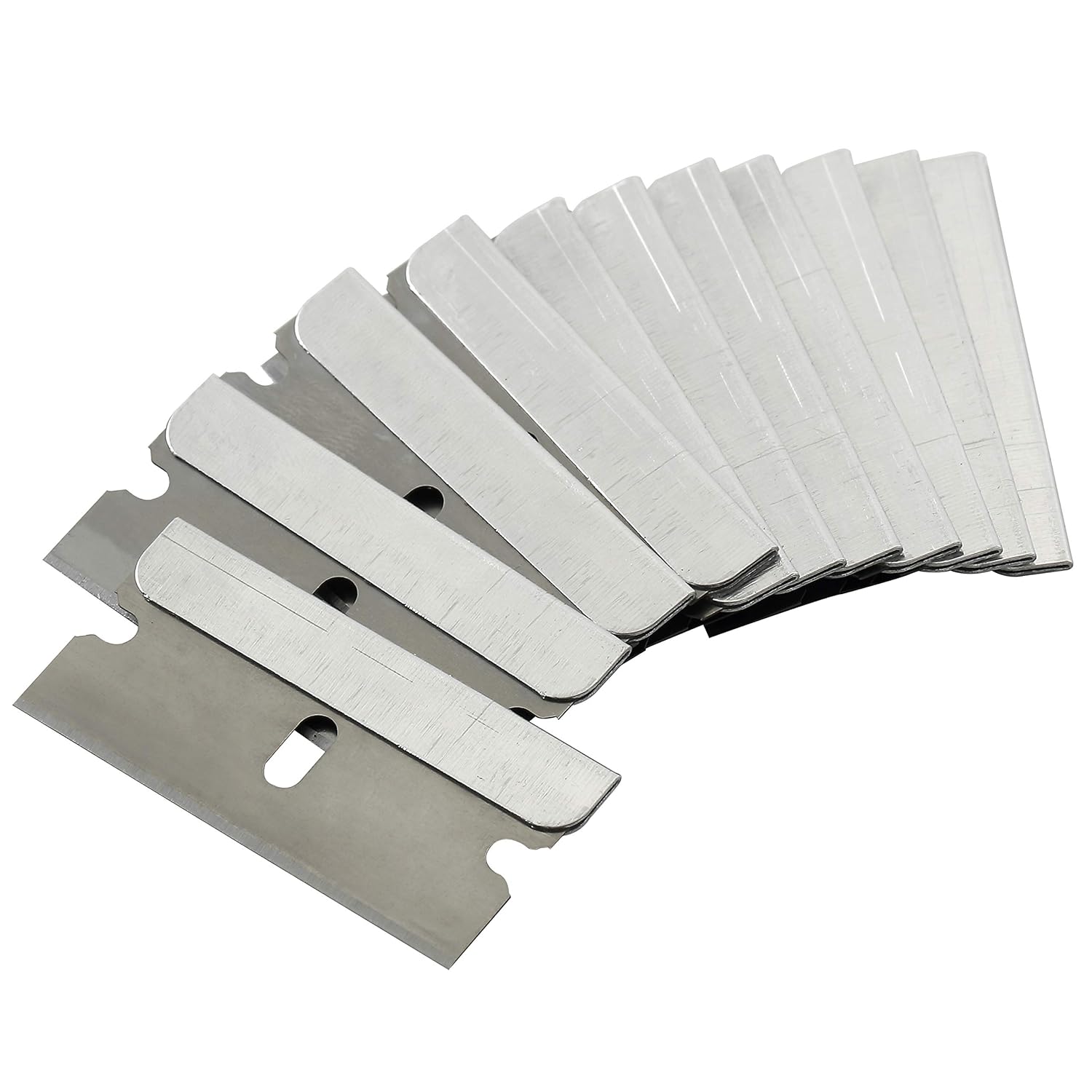 Bates- 50 pc Razor Blades, Flat Scraper Blades, One Edge Razor Blades 1 Count (Pack of 50) Silver