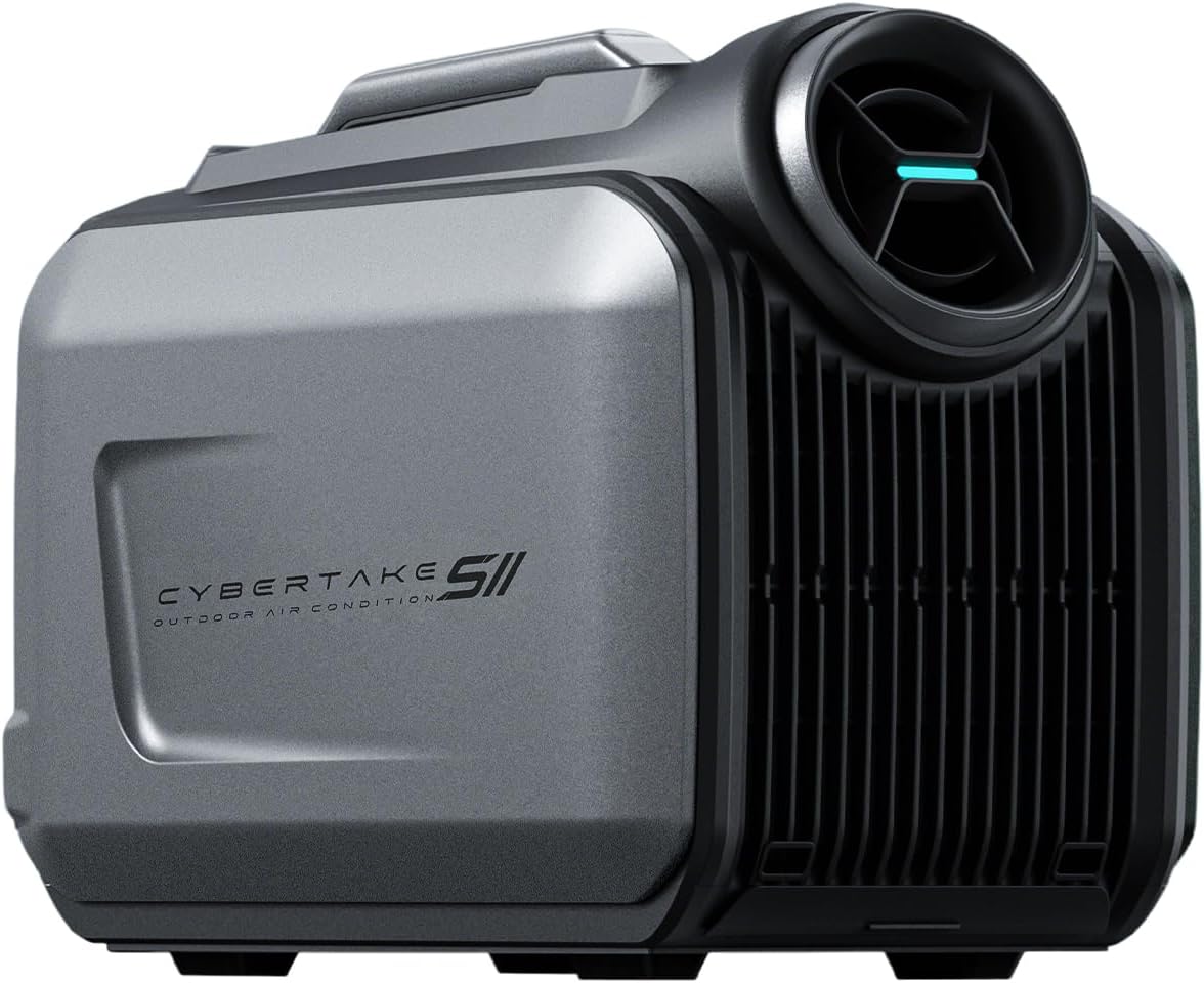 Portable Camping Air Conditioner, 5100 BTU Cooling and 6100 BTU Heating, 8 Hours on 1kWh, 4 Core Modes with 3 Adjustment, Ideal for Tent, Camping, RV, Boat and Fishing S2 Pro