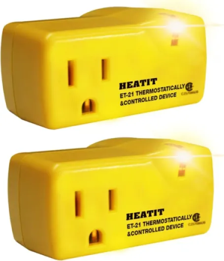 ET-21 2-Piece Set Freeze Thermostatically Controlled Outlet On at 38F /Off at 50F ET-21-2