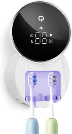 Toothbrush Holders for Bathroom, WONICO Toothbrush Sanitizer Holder, Tooth Brush Wall-Mounted Cleaner Organizer with Auto-Inductive Cover, Air Drying Fits Most Electric, Manual and Kids’ Toothbrushes