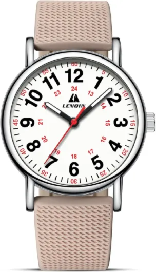 Womens Watch Analog Quartz Waterproof Ladies Watches for Women Easy Read Women's Wrist Watches with Leather Strap Luminous Dial B2-LN-0591-Pink Silver White