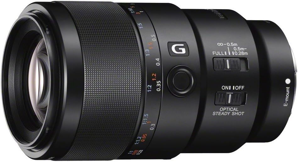 SEL90M28G FE 90mm f/2.8-22 Macro G OSS Standard-Prime Lens for Mirrorless Cameras,Black Lens Only