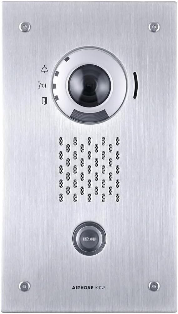 Aiphone IX-DVF IP Adressable Flush Mount Weather Resitant Color Video Door Station with Network Connectivity.