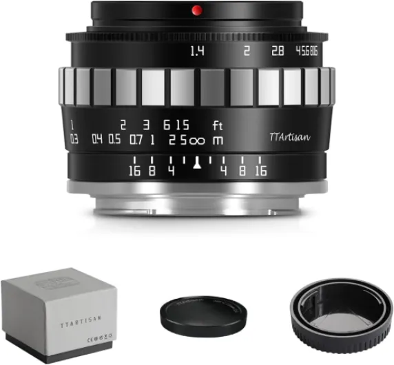 23mm F1.4 APS-C Lenses for Fuji X-Mount X-A1 X-A10 X-A3 X-A7 X-M1 X-M5 X-H1 X-H2S X-T1 X-T10 X-T2 X-T3 X-T4 X-T100 X-T30 II X-T50 X-PR01 X-PR03 X-E4 X-S20 Fuji X Black&Silver