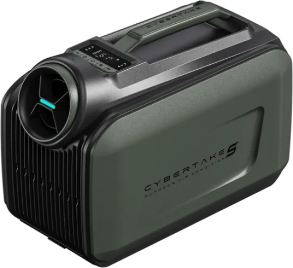 CYBERTAKE Portable Air Conditioner,3-in-1 AC Unit, Dehumidifier & Fan, 3300BTU Tent Air Conditioner with Installation Kit, Low Power Consumption, Portable AC for Camping Tent/RVs or Home Use, Green
