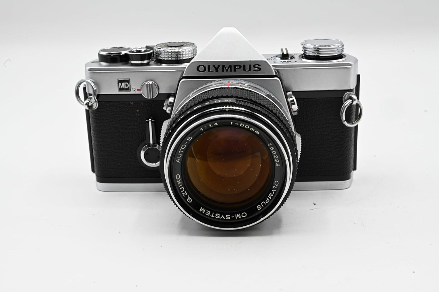 Chrome Olympus OM-1 OM1 SLR Film Camera with Olympus 50mm f/1.4 Lens (Renewed)