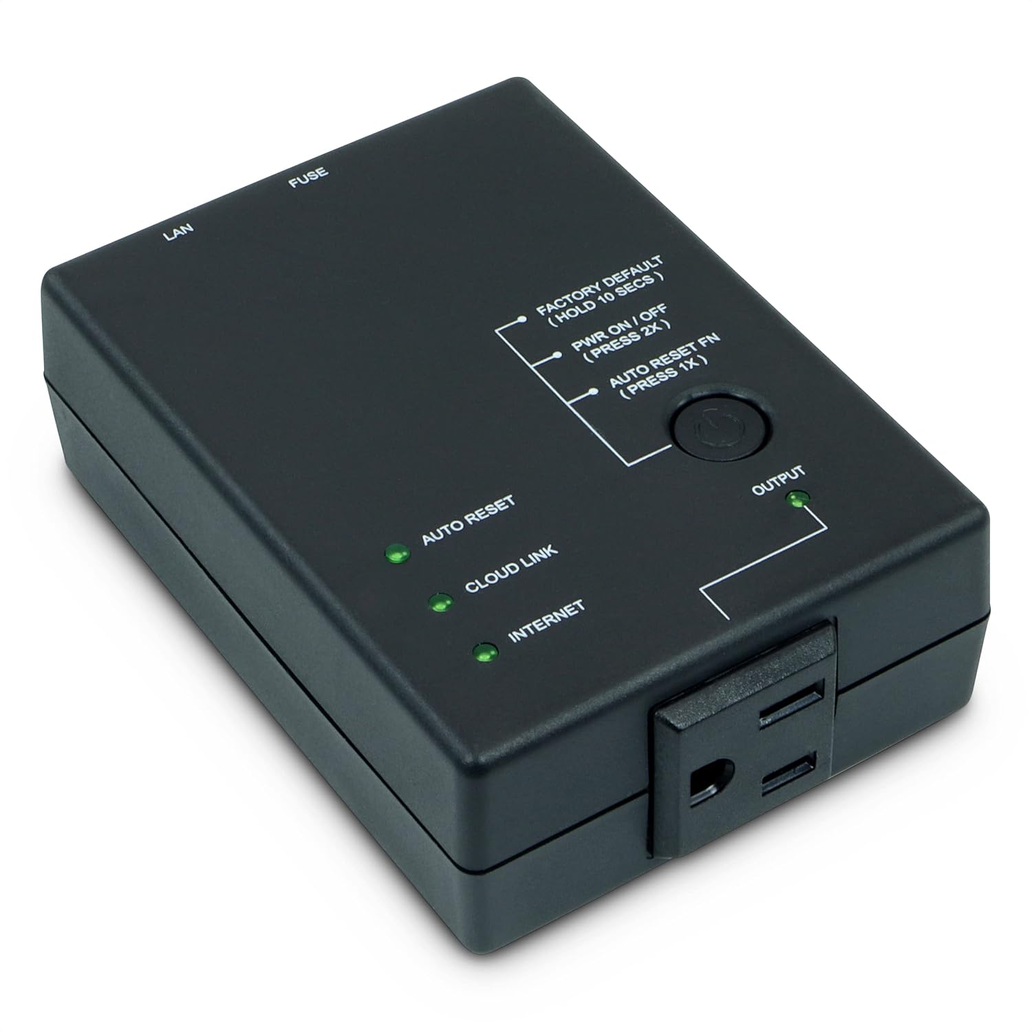 EzOutlet5 - Internet Enabled IP & Wi-Fi Remote Power Switch with Automatic Reboot - iOS - Android - Cloud - Web Controllable - Single AC Power Outlet - Model EZ-72b Single Outlet (EZ-72b)