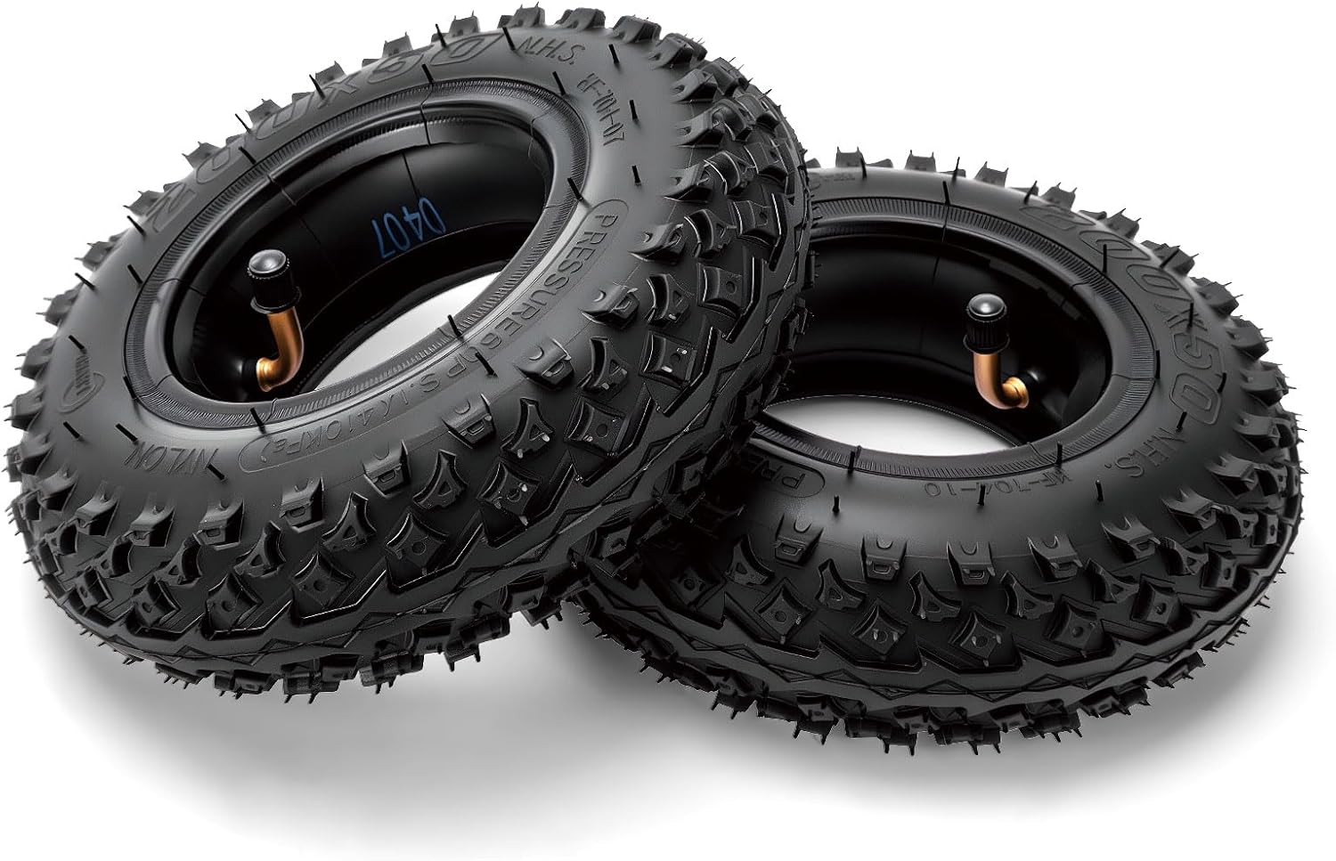200x50 (8"x2") Dirt Scooter Knobby Tire and Inner Tube 2 Set Compatible with Razor Pro RDS Dune Buggy Offroad Knobby Pneumatic Tires,for Electric Go Kart & Mountain Scooter