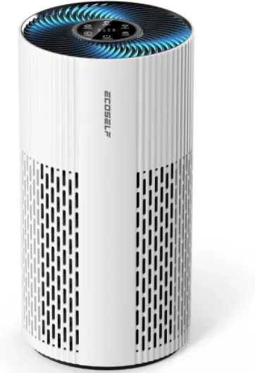 Air Purifiers for Home Large Room Cover Up to 1500 Ft² with True HEPA Filter, 20dB Sleep Mode, 360° Air Intake & Outlet, Air Cleaner for Bedroom Pets, 7 Color Light, HAP604, Bright White