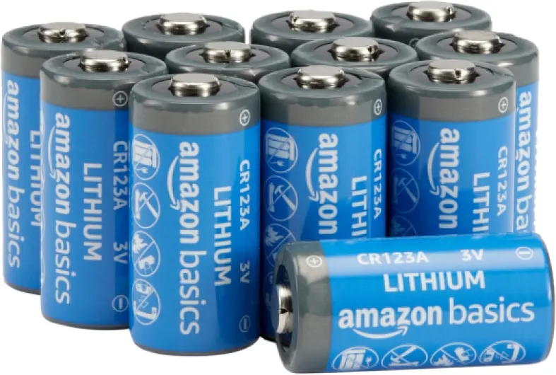 12-Pack Non-Rechargeable CR123A Lithium Batteries, 3 Volt, Up to 10-Year Shelf Life 12 Count