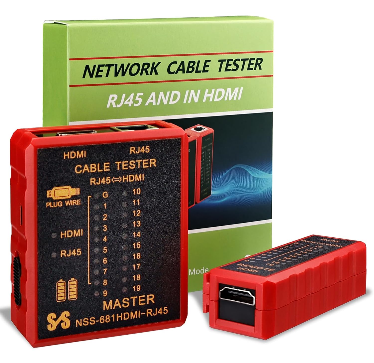 HDMI Cable Tester Portable High Definition Network Cable Tester Checker HDMI/RJ45