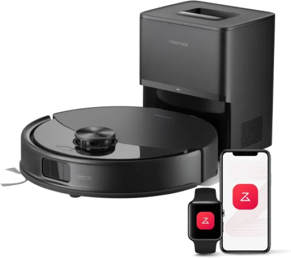 Q10 S5+ Robot Vacuum and Mop, 10,000Pa Suction, Upgraded from Q8 max+, 70 Days Self-Emptying, Obstacle Avoidance, Sonic Mopping, Dual Anti-Tangle Design, Auto Mop Lifting, Ideal for Pet Hair Q10 S5+ (Black)