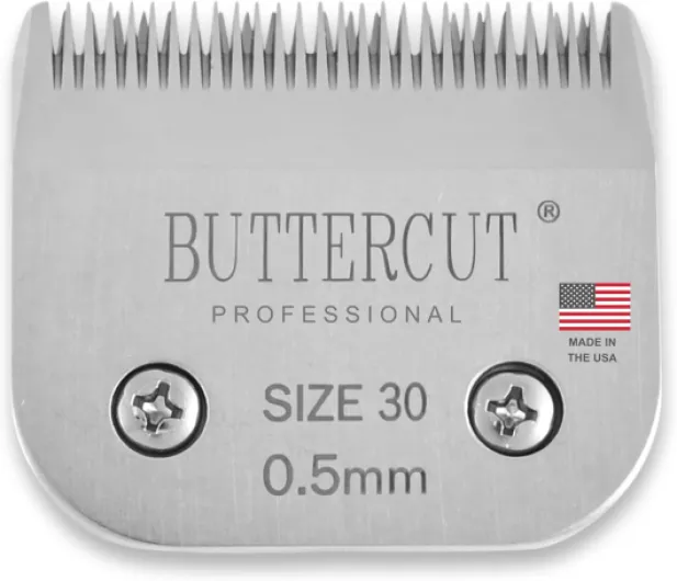 Geib Buttercut Stainless Steel Dog Clipper Blade, Size-30, 1/50-Inch Cut Length, Gray, White