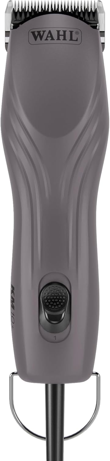 Pro Animal KM10+ Corded Clipper - New #10 Prime Series Blade, LOCKGUARD Patent Pending Technology & Textured Housing Design - Clippers for Cats, Dogs & Horses - Lightweight - 2-Speeds - Purple