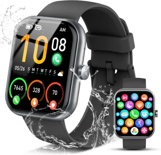 Smart Watch for Men Women, 1.96" HD Fitness Tracker Running Watch (Answer/Make Call), IP68 Waterproof,Pedometer, Sleep/Step/Activity/Heart Rate Monitor,110+ Sport Mode Smartwatch for iOS Android Phone
