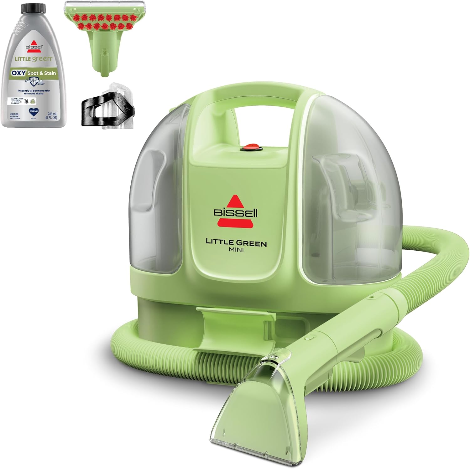 Little Green Mini Portable Carpet and Upholstery Deep Cleaner, Car/Auto Detailer, with HydroRinse Self-Cleaning Tool and 4" Tough Stain Tool, Tea Green, 4075
