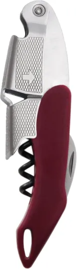 Heavy Duty Sommelier Waiters Corkscrew Wine Opener Manual, Professional Corkscrews Cork Openers, Bartender Accessories Home Bar Set of 1 Burgundy