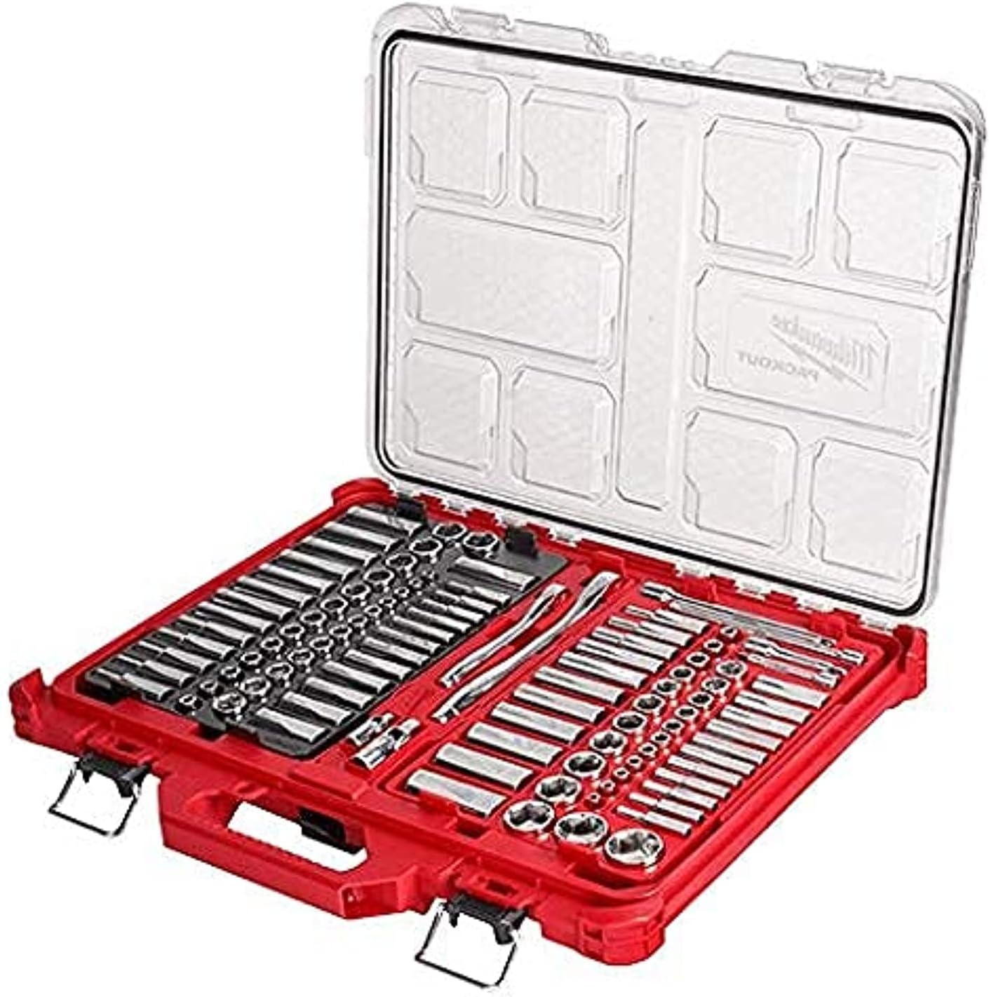 Milwaukee Electric - 1/4-3/8 106PC Rat - and Socket Set in PKOUT SAE-MM