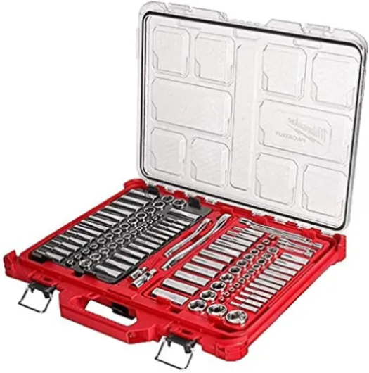 Milwaukee Electric - 1/4-3/8 106PC Rat - and Socket Set in PKOUT SAE-MM