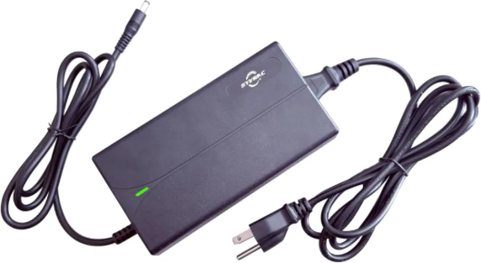 Syvrac 54.6V 2A Charger for 48V Lithium Batteries - E-Bike/Scooter/Hoverboard Charger，UL & FCC Certified with US Plug, DC 5.5x2.1mm Connector, Fast Charging & Overload Protection SSLC109V55M