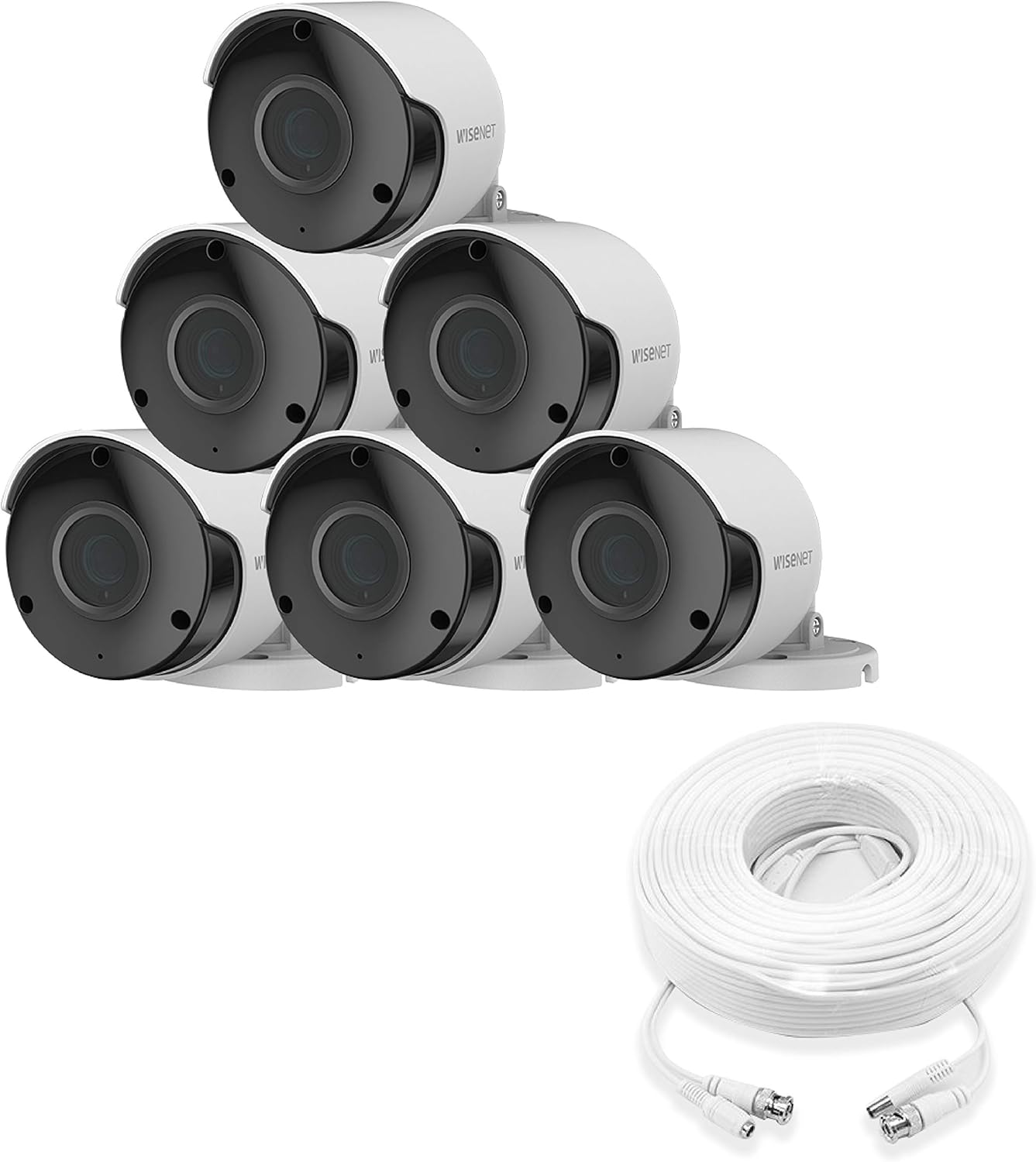 SDC-89445BF/89447BF 5MP CCTV Surveillance Weatherproof Bullet Security Camera 82ft IR Distance Plastic Housing 3.6mm Lens 104° Wide Angle (Six Pack)