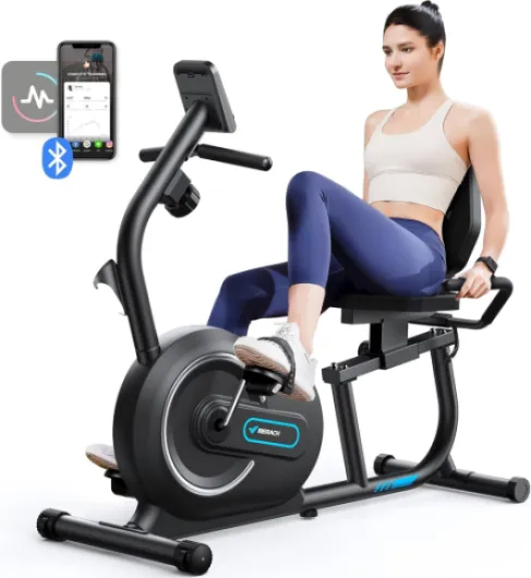 Recumbent Exercise Bike for Home with Smart Bluetooth and Exclusive App Connectivity, LCD, Heart Rate Handle, Magnetic Recumbent Bikes S08/S23 S08 Recumbent Bike