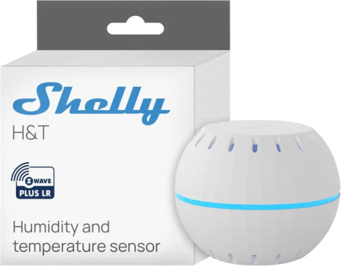 Wave H&T US White US LR, Z-Wave Long Range Indoor Smart Temperature & Humidity Monitor, Compatible with Alexa, Google Home, SmartThings, Home Assistant, Free Data Storage, Remote Monitoring