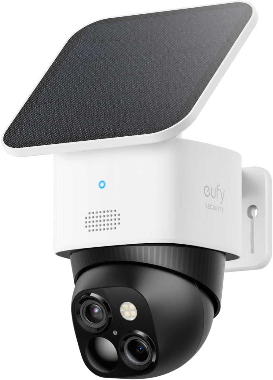 SoloCam S340, Solar Security Cameras Wireless Outdoor, Cameras for Home Security, 360° Pan & Tilt Surveillance, No Blind Spots, 2.4 GHz Wi-Fi, No Monthly Fee, HomeBase S380 Compatible Solo Cam