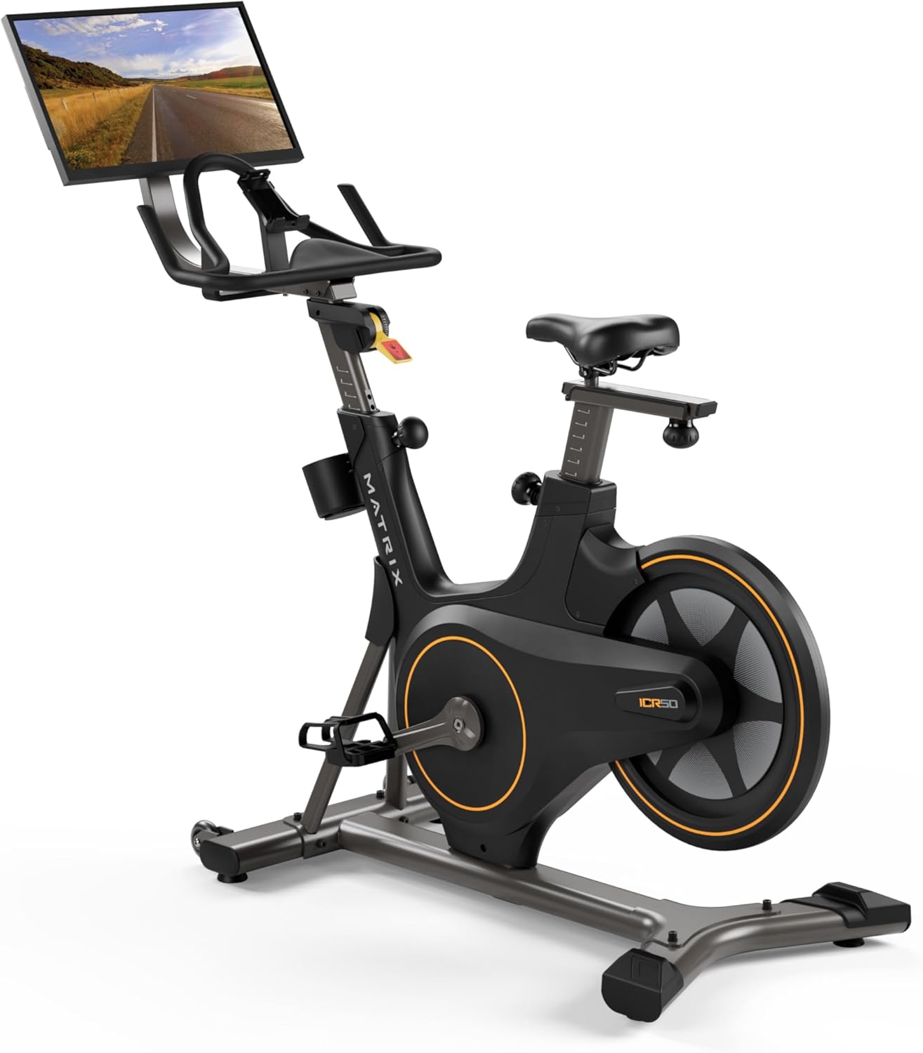 Fitness ICR50 Indoor Cycle with IX Display - Integrated Bluetooth FTMS - Club-Quality, Quiet Rear-Mounted Flywheel, Narrow Q-Factor - Cardio Workouts, HIIT Training & High Calorie Burn