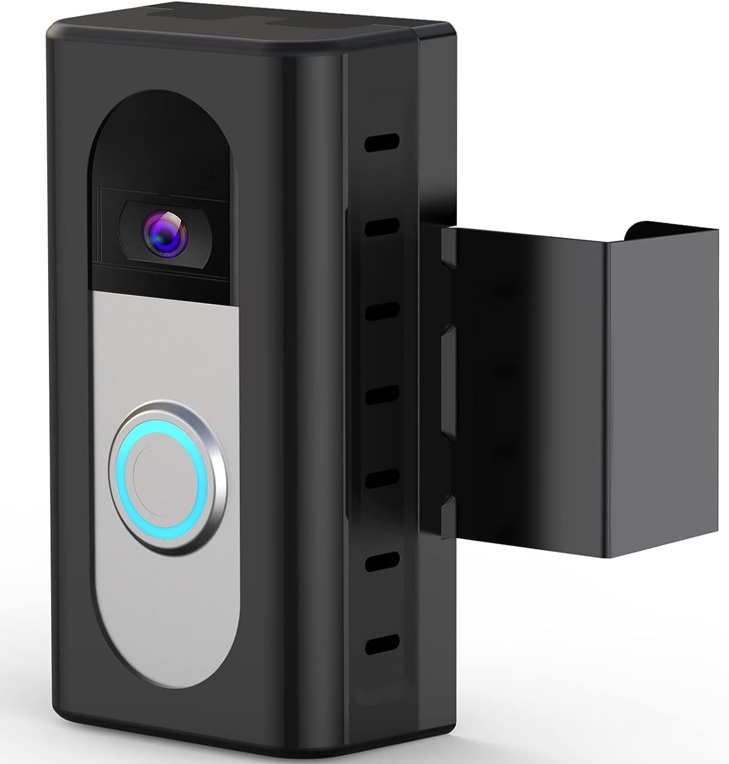 Anti-Theft Video Doorbell Mount Compatible with Ring/Blink Wireless Video Doorbell, Adjustable Mounting Bracket Accessories for Houses, Apartments, Businesses, Not for Security Door Black