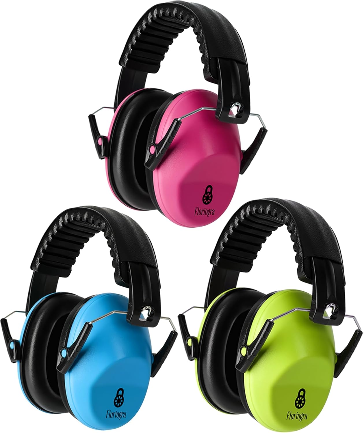 3 Pack Noise Canceling Headphones for Kids, Kids Ear Protection Earmuffs for Autism, Toddler, Children, Noise Cancelling Sound Proof Earmuffs/Headphones for Concerts, Air Shows, Fireworks Blue+green+pink