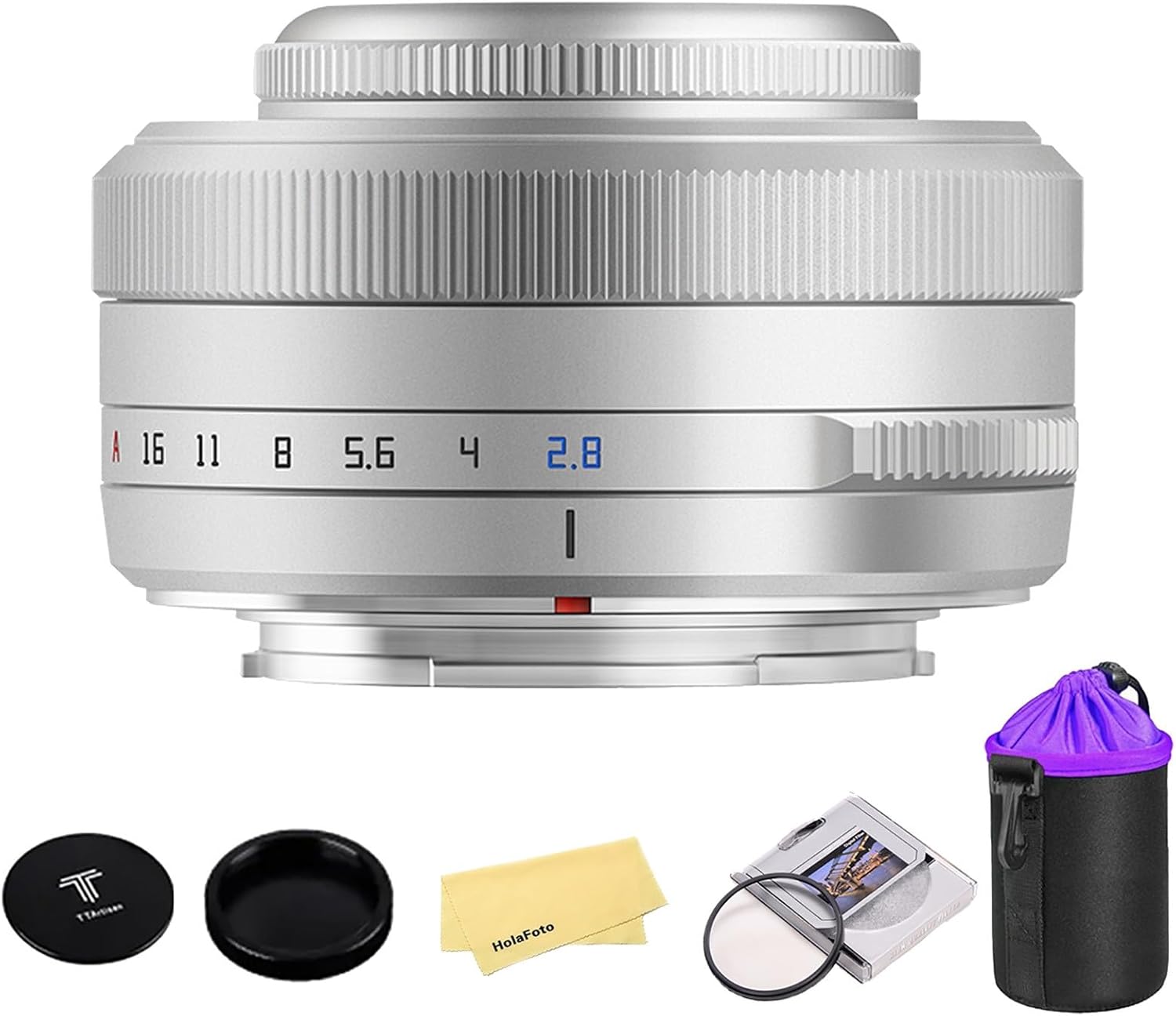 AF 27mm f2.8 APS-C Frame Lens Ultra-Compact Pancake Lens for Fuji X Mount Cameras for Fujifilm XS10 X-E4 X-T10 X-T20 X-T3 X-T4 X-T100 X-T200 X-T30 X-Pro1 X-Pro2 X-Pro3 X-E1-Silver 27mm f2.8 X Mount