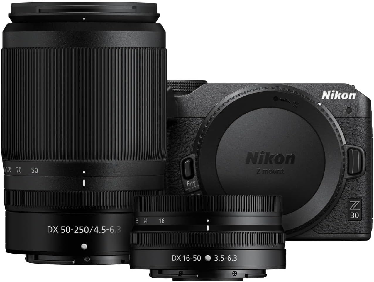 Z 30 with Two Lenses - Our most compact, lightweight mirrorless stills/video camera with wide-angle and telephoto zoom lenses - Nikon USA Model w/ Lens Body + 16-50mm + 50-250mm Lens